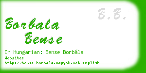 borbala bense business card